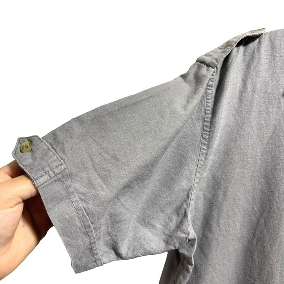 Sean John Linen Blend Casual Button Up Short Sleeve Shirt Men’s Size Medium - Picture 5 of 9